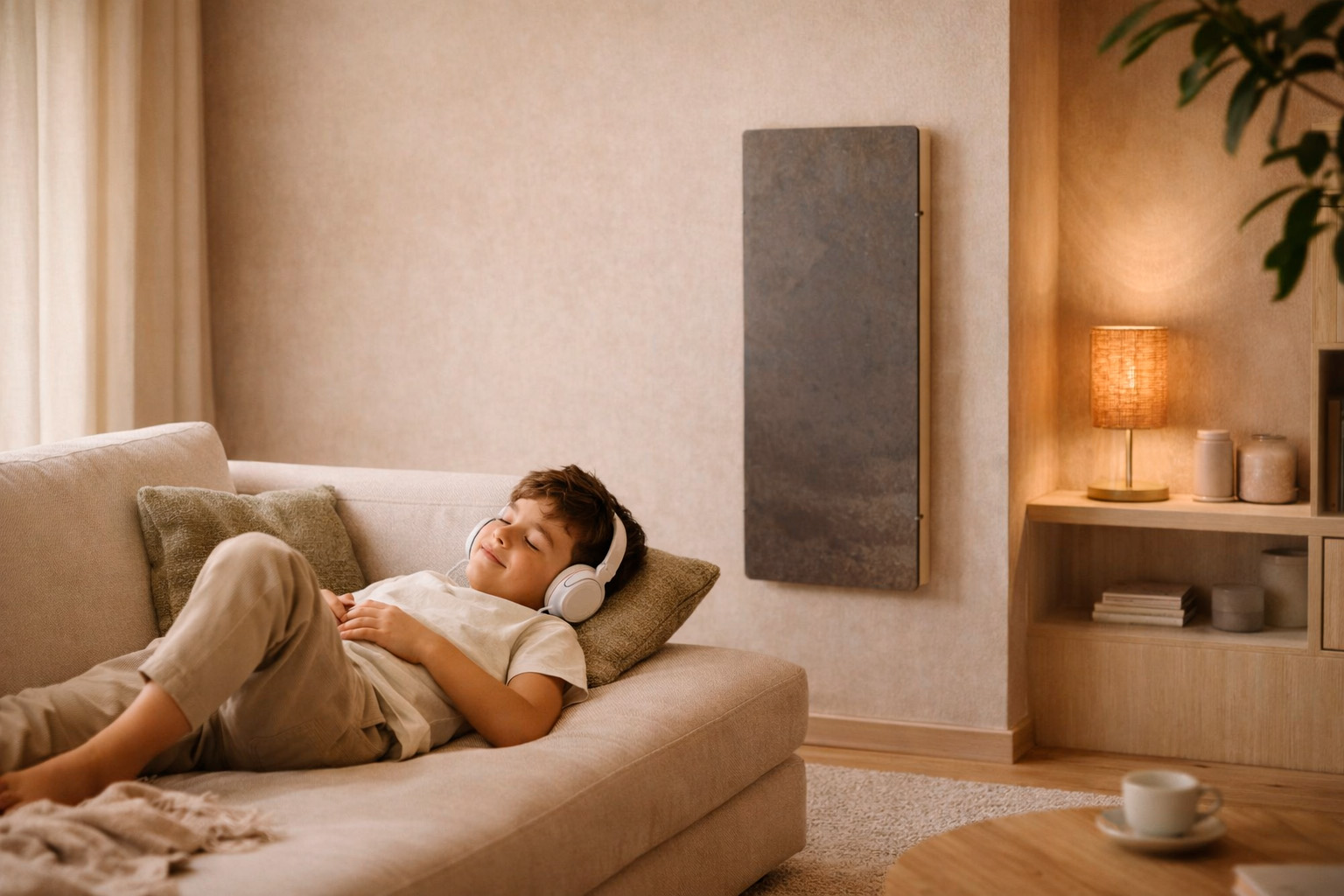 Radiateur programmable New Smart Kherr Horizontal en finition minérale