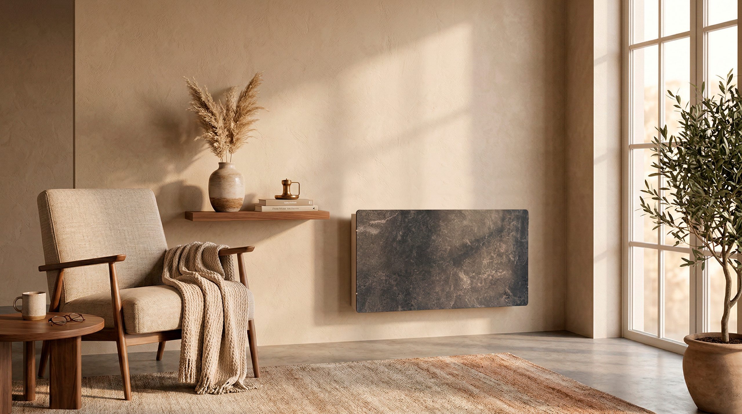 Radiateur programmable Eternal avec technologie Dual-Kherr dans un intérieur contemporain