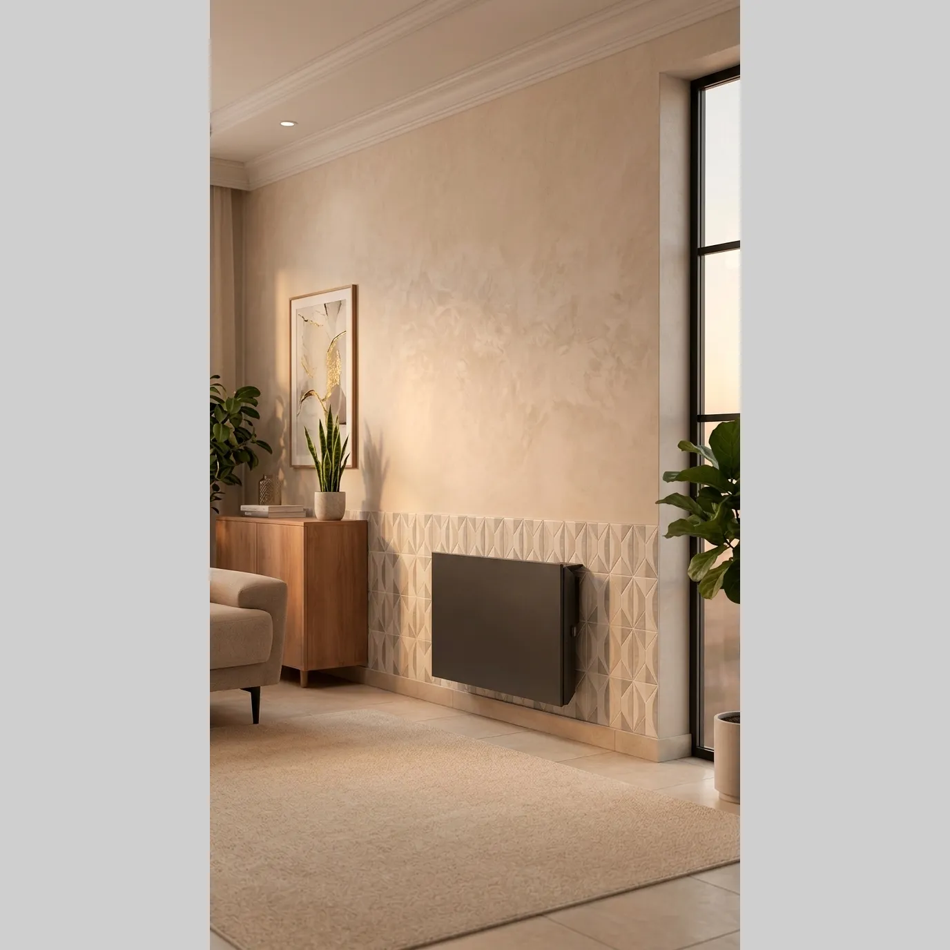 Radiateur connecté Plano en acier finition blanc ou anthracite